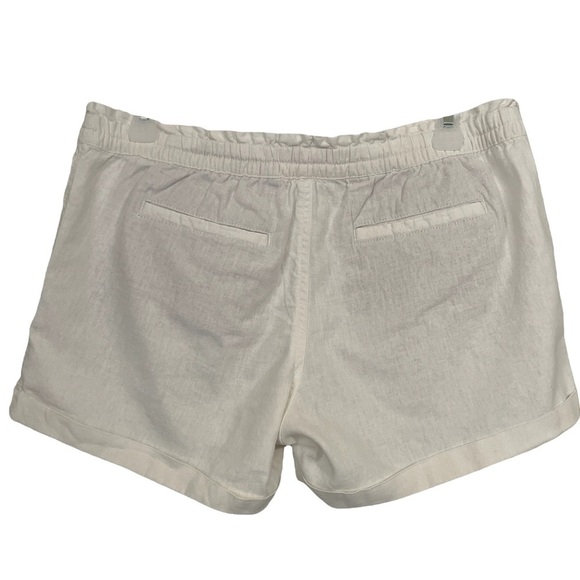 Old Navy Off-White Linen Blend Shorts Size Medium - Picture 2 of 7
